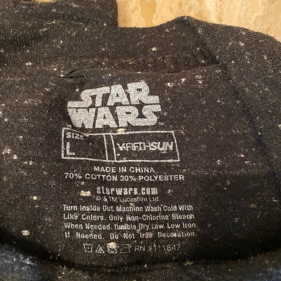 Star Wars T-Shirt, Gray with tie-dye letters, Men’s Large - Picture 4 of 4